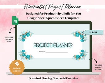 Project Planner Spreadsheet, Project Management Tool, Multi Project Tracker, Task Tracker, To-Do List, Project Manager, Project Timeline