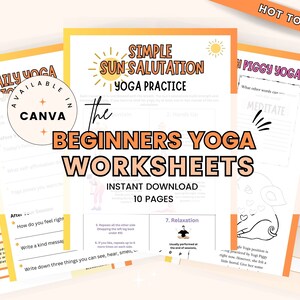 Done For You Beginners Yoga Worksheet | Brandable Coaching Program | Content for Health Coaches, Yoga, Wellness, Meditation Coach