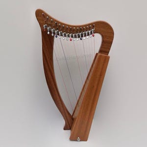 15 Strings Baby Harp, Irish Harp, Musical Instrument | Handmade with Mahogany Wood| Come with Padded Carry Bag, Spare Levers and Tuning Key