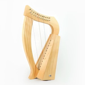 12 Strings Baby Harp, Student Harp, Irish Harp, Celtic Harp | Handmade with Beech Wood | Comes with Carry Bag, Spare Lever and Tuning Wrench