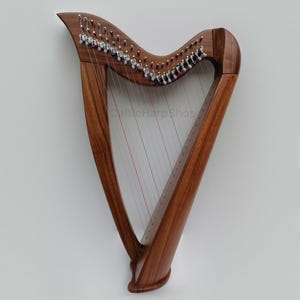 22弦ブナ材ケルトハープ：取り外し可能な脚、キャリーバッグ、レバー