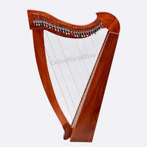 29 Strings Celtic Lever Harp, Irish Music | Handmade with Mahogany Wood | Comes with Padded Carry Bag, Spare Levers and Tuning Wrench