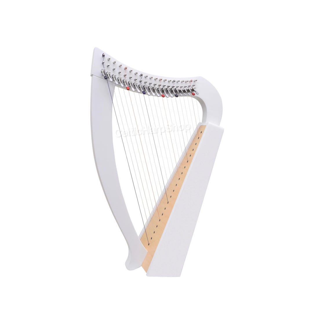 20 String Celtic Lever Harp: Handmade Mahogany Wood, Carry Bag & Spare ...