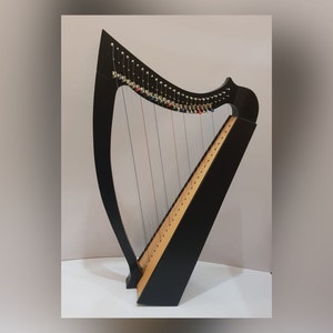 29 Strings Celtic Lever Harp, Irish Music | Handmade with Beech Wood | Comes with Padded Carry Bag, Spare Levers and Tuning Wrench.
