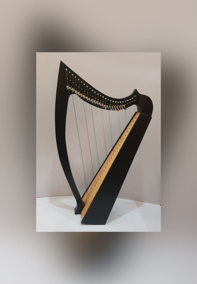 29 Strings Celtic Irish Lever Harp, Concert Harp Made With Beech Wood