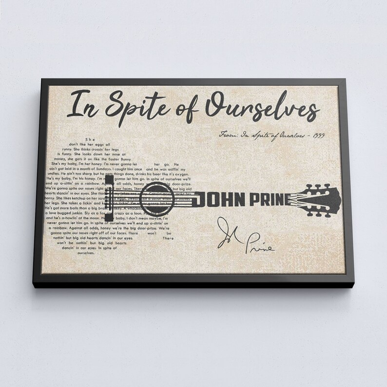 John Prine Iris Dement in Spite of Ourselves Lyrics Poster Etsy