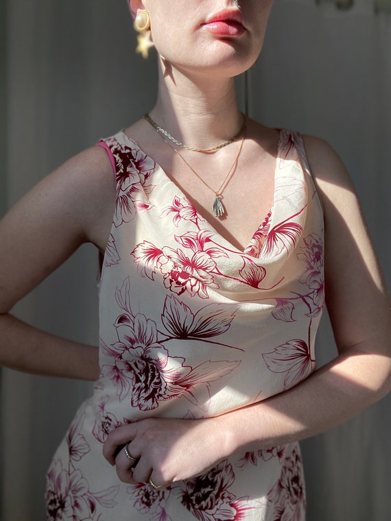 Y2K Ann Taylor 100% Silk Cocktail Dress/ Size 8 /… - image 2
