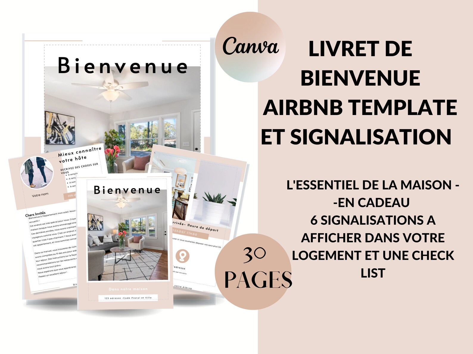 Livret d'accueil airbnb français et en CADEAU 6  Etsy.de