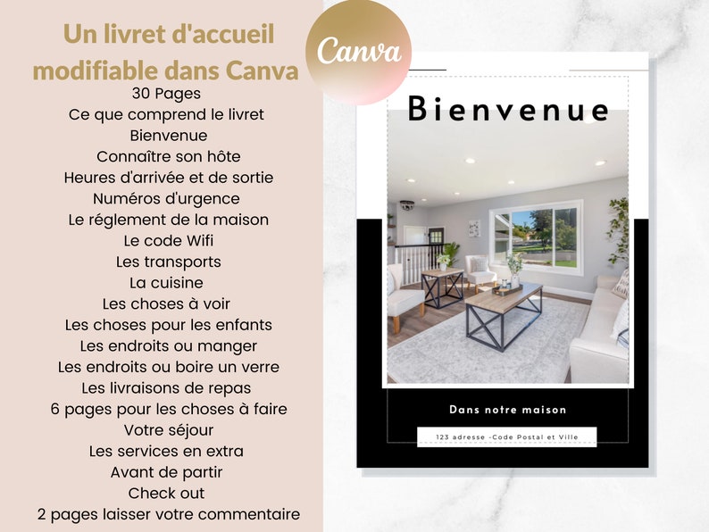 Page De Garde Airbnb Livret d'accueil airbnb français-30 pages guide pour - Etsy France