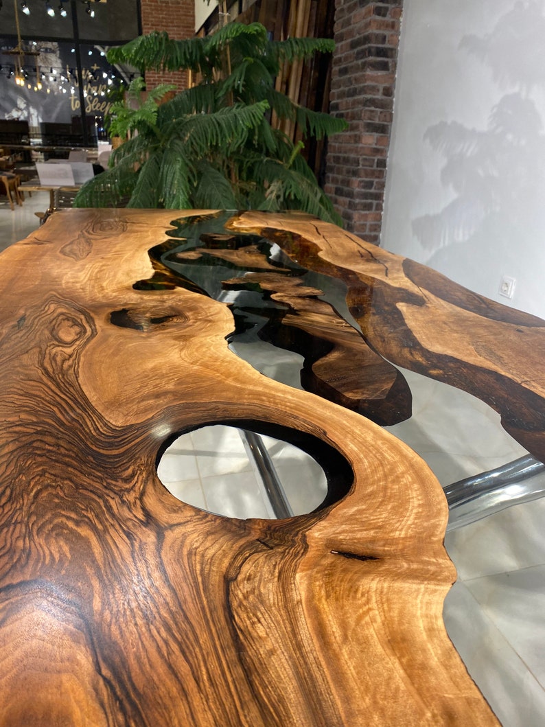 Custom Walnut Epoxy Resin Table Made to Order Etsy