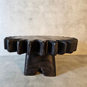 Rustic coffee table and Live Edge table, low dining and coffee table Live Edge furniture, minimalist table. image 4