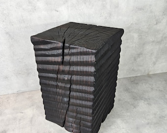 Live Edge Tables, Stump Side Table, Tree Stump Table, natural wood table. By Dean Marino