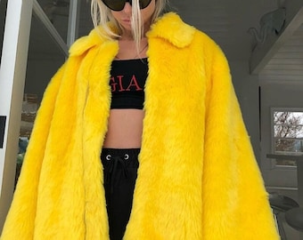 fluffy yellow jacket