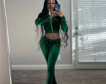 Velour Tracksuit - Etsy