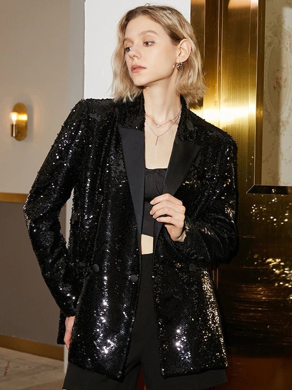 Vintage Sequin Loose 90's Blazer 