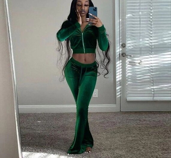 Piece Tracksuit Sweatpants Velvet 
