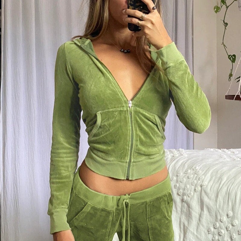 Green Velour Pants - Etsy