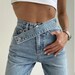 Blue Black Straight Denim High Waist Streetwear Women Denim Jeans/ Loose Boyfriend Jeans Casual Pants with Free Shipping 