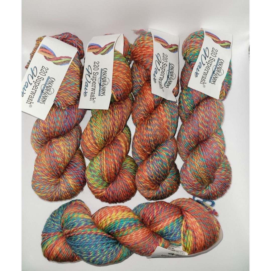 Cascade 220 Superwash Wave Wool Yarn: 5 Hanks, Unicorn Colorway - Etsy