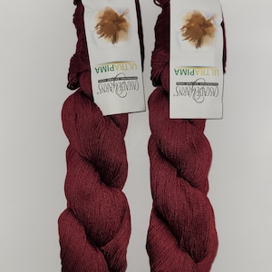 Cascade Ultra Pima Cotton Yarn: Burgundy DK Weight 3 - 440 Yards Total