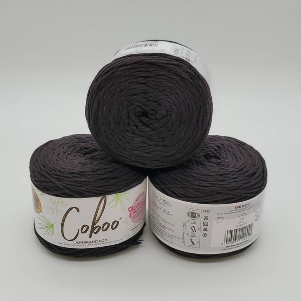 Soft Bamboo Cotton Yarn 3 Coboo in Coal for All Your Projects