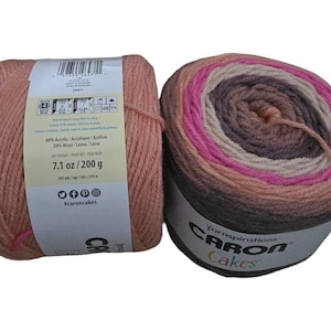 Caron Cakes Wolle: Rhabarber Cream (383 Meter)