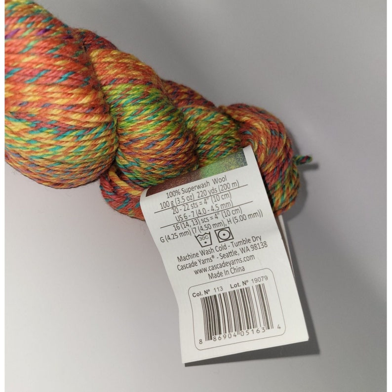 Cascade 220 Superwash Wave Wool Yarn Lot of 5 Hanks in Unicorn - Etsy