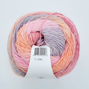 Universal Colorburst Yarn Cake in Romance, Merino Wool Yarn, Soft Colorful Yarn
