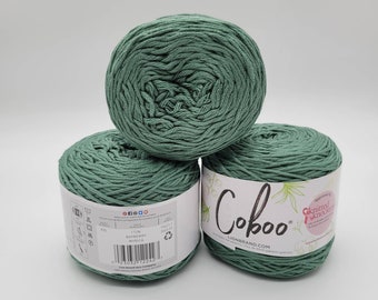 Cotton Bamboo Yarn 3 Coboo Bayberry Beautiful Soft Green Yarn for all Projects Melinas Crafts