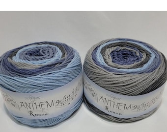 Schönes weiches Garn, Rondo 2 in Denim für Baby-Artikel, Garn zur Herstellung von Geschenken, weiches, hübsches Garn, Garn für Decken, Garn für Wohnkultur