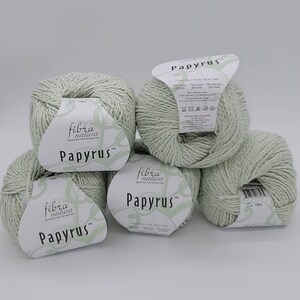 Cotton Silk Blend Yarn 5 Fibra Natura Papyrus in Water Lily