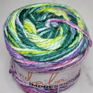 Soft Thick Bulky Yarn 1 Cake Mandala Impressions in Mermaid
