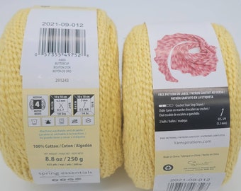 Caron Cotton Funnel Cakes 2 in Buttercup Soft Yarn in Gorgeous Colorways