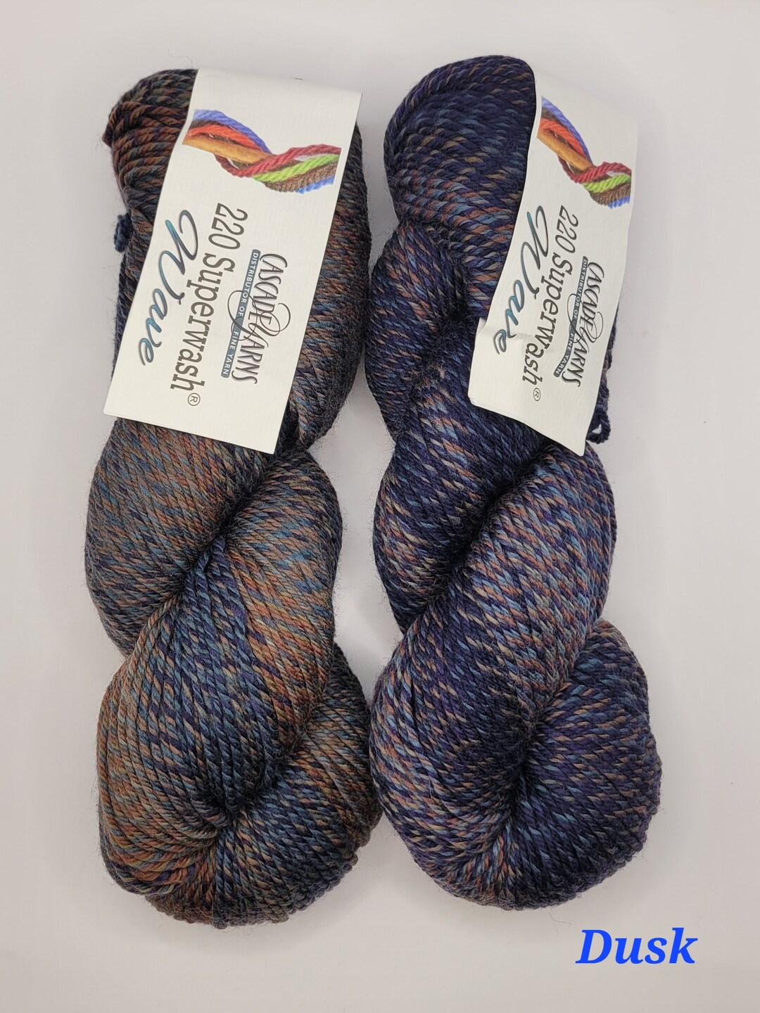 Cascade 220 Superwash Wave Wool Yarn: Dusk, 2 Hanks - Etsy