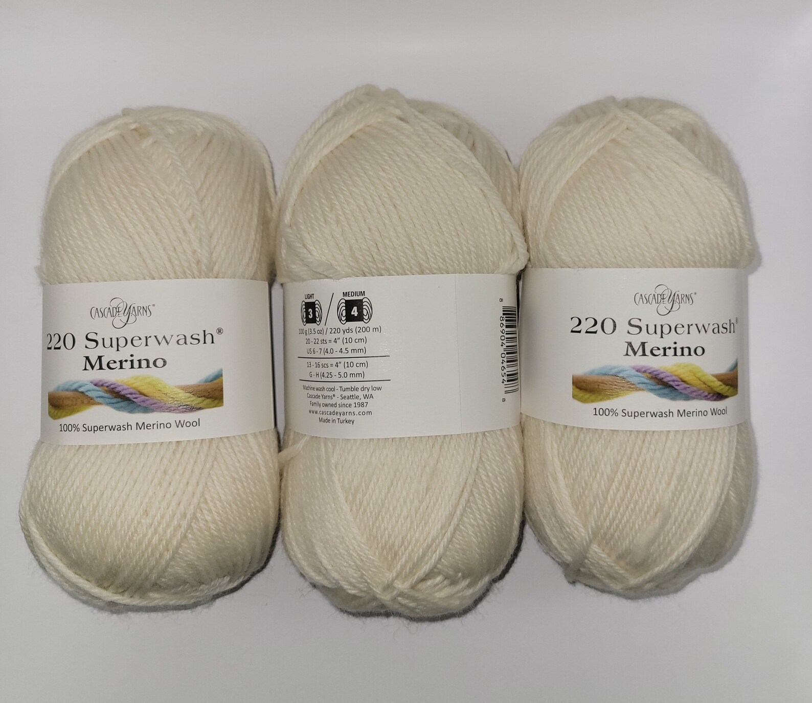 Cascade 220 Superwash Merino, Cream Yarn, Soft Wool Yarn - Etsy