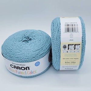 Caron Cotton Funnel Cakes-2  Cerulean Beautiful Blue Colorway for all Projects