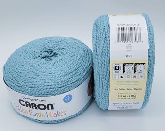 Caron Cotton Funnel Cakes-2  Cerulean Beautiful Blue Colorway for all Projects