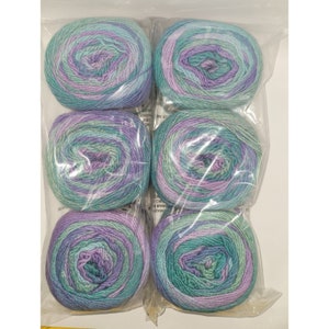 Ferris Wheel Yarn Lot of 6 Cakes in Cotton Candy Melinas Crafts