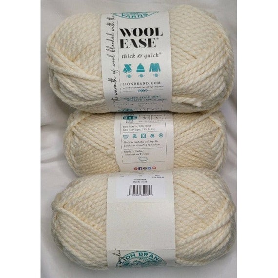 Lion Brand Wool-Ease Thick & Quick Yarn, Fisherman, 106 yds