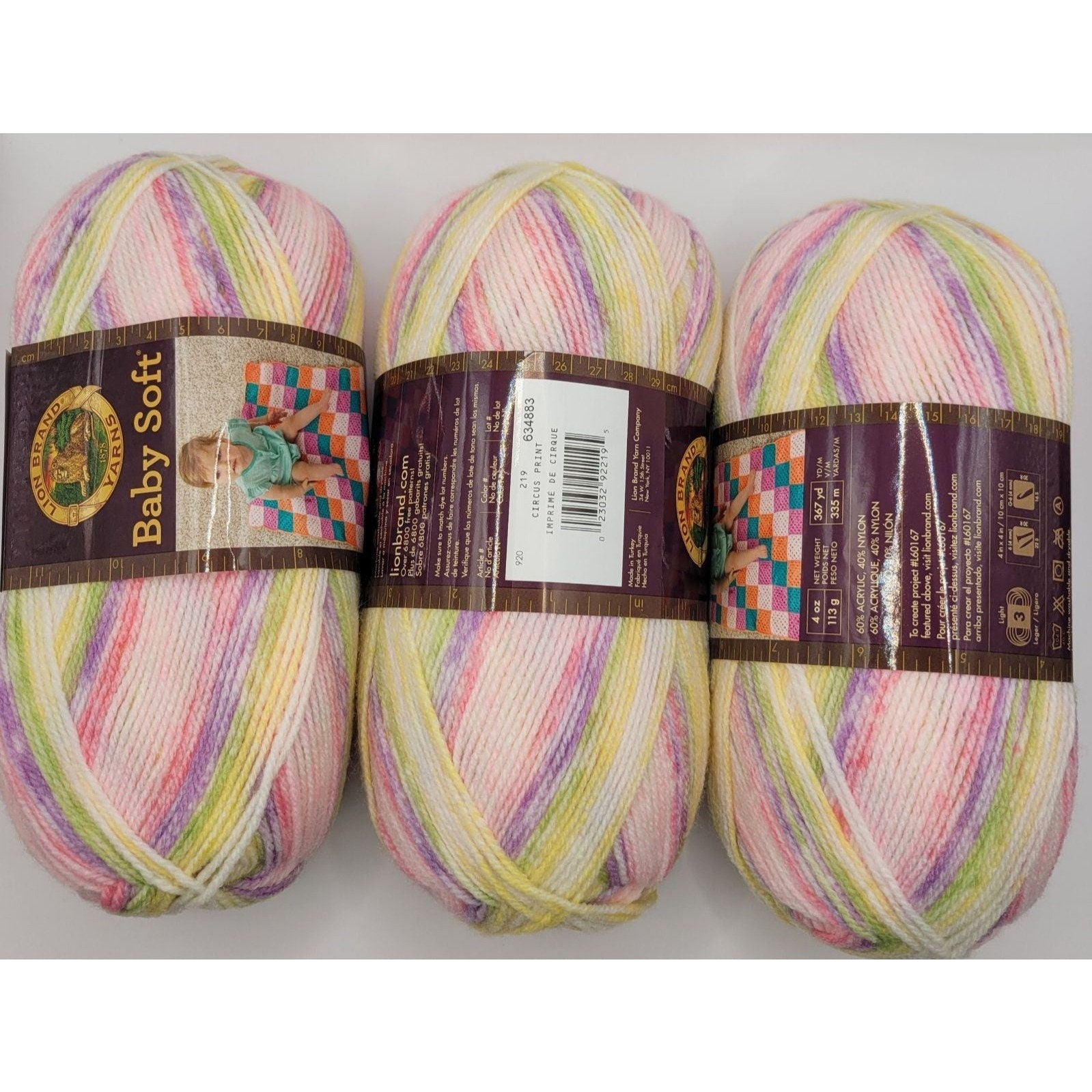 Mandala Baby Yarn Lot of 3 Cakes in HONEYDUKES Soft Baby Blanket Yarn for  Crochet Knitting Yarn for Baby Garments Melinas Crafts 