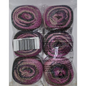 Lion Brand Ferris Wheel Yarn: Wild Violets, 6 Cake Lot