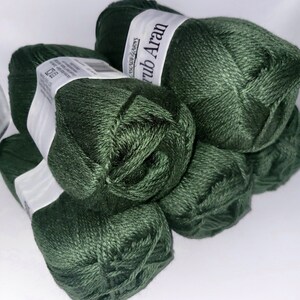 Soft Beautiful Yarn, Baby items Yarn, Crocheting Yarn, Good Quality Yarn, 5 Cherub Aran Bronze Green, Yarn for Blankets, Sweater Yarn