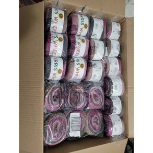 Lion Brand Ferris Wheel Yarn: Wild Violets, Acrylic, 8 Cakes