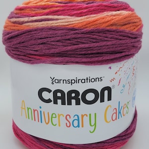 Super Bulky Yarn Caron Anniversary Cake 1 in Peach Part-ay Quick