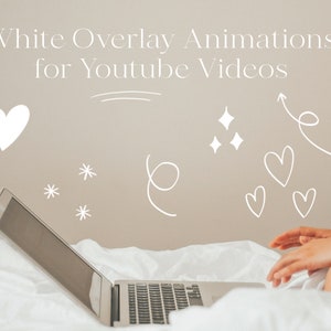 Animated White Doodle Gifs for Youtube Videos Video-Editing White Overlay White Animation Overlay for Videos image 1