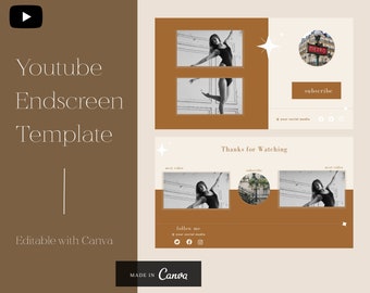 Youtube Endscreen Card | Canva Template