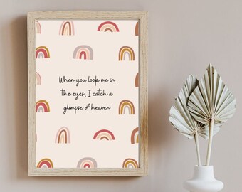 When You Look Me In The Eyes | DIGITAL DOWNLOAD ONLY | Wall Art | Poster Print | Jonas Brothers Merch