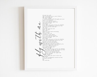 Fly With Me Poster Lyrics | Full Song | Jonas Brothers | DIGITAL DOWNLOAD ONLY file | Poster Print | Wall Art | Music | Jonas Brothers Merch