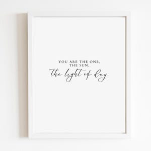 Wings Lyrics Poster | Jonas Brothers | Digital Download Only | Printable Poster | Wall Art | You are the one | the light of day | printable