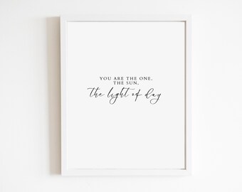Wings Lyrics Poster | Jonas Brothers | Digital Download Only | Printable Poster | Wall Art | You are the one | the light of day | printable